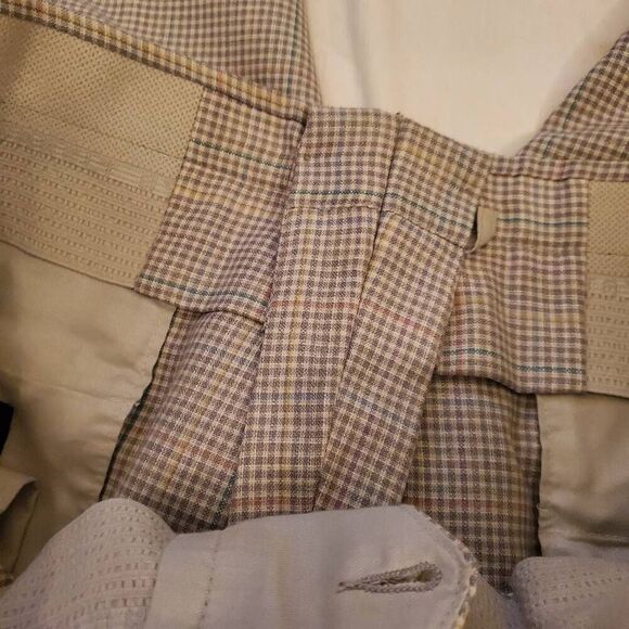 Vintage SANSaBELT a JAYMAR Slack. 1970's, Tan/Gray Plaid, Trouser Pant -Mens Siz - Picture 12 of 13
